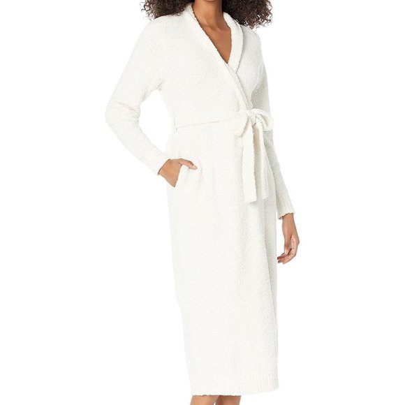 NWT UGG WOMEN'S LENNY LONG SWEATER PLUSH BATH ROBE CREAM - Picture 1 of 8